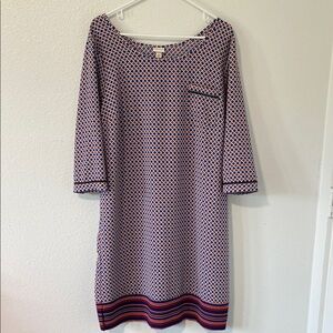 Merona Geometric Patterned Dress - Red and Blue